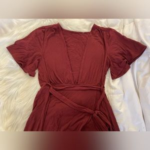 Forever 21 deep V slit dress